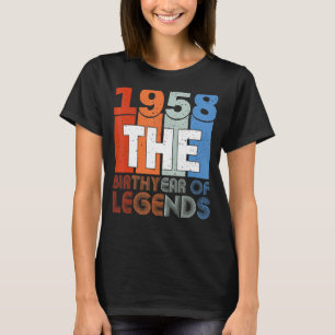 65th Birthday Shirt Born In 1958 Birthday Women Me