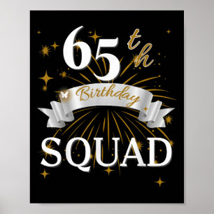 65th Birthday Squad Family Party Style Crew Matchi Poster
