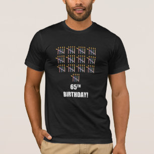 65th Birthday T-Shirt with Candles