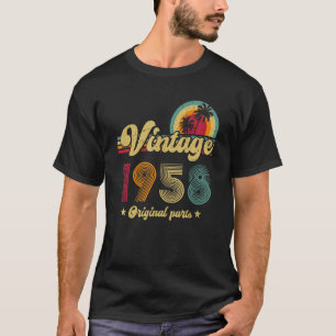 65th Birthday Vintage 1958 Original Parts Year Of T-Shirt