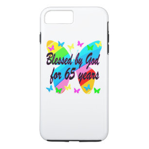 65TH BLESSED BY GOD BUTTERFLY DESIGN iPhone 8 PLUS/7 PLUS CASE