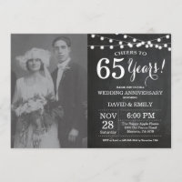 65th Wedding Anniversary Chalkboard Photo
