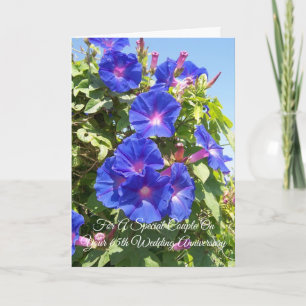 65th Wedding Anniversary Mum & Dad Morning Glory Card
