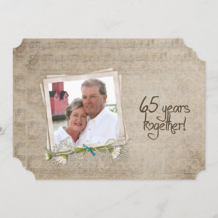 65th Wedding Anniversary Open House Invitation