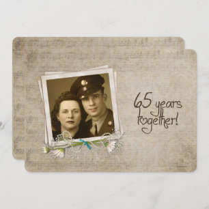 65th Wedding Anniversary Open House Invitation