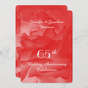65th Wedding Anniversary Party Invitation, Rose Invitation
