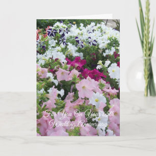 65th Wedding Anniversary Petunias Card