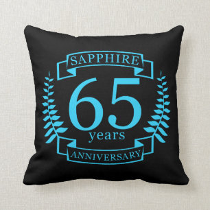 65th Wedding ANNIVERSARY SAPPHIRE Cushion