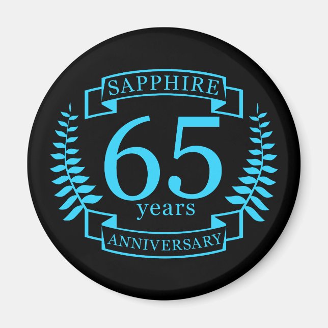 65th Wedding ANNIVERSARY SAPPHIRE Magnet (Front)