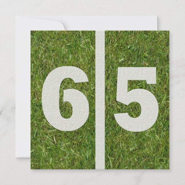 65th Yard Birthday Invitation (Front)