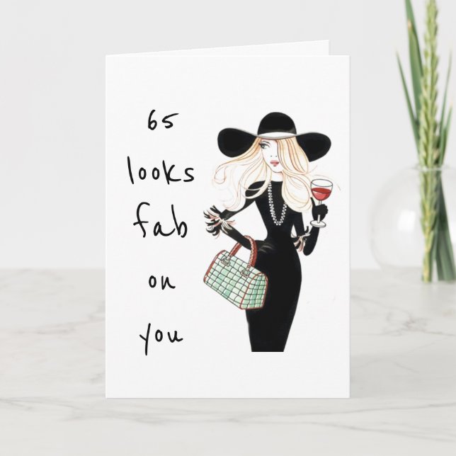 **65th & YOU ARE FABULOUS** ALWAYS! BIRTHDAY CARD (Front)