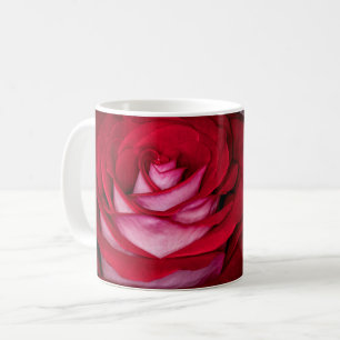 6621-Red, White and Pink Rose Coffee Mug