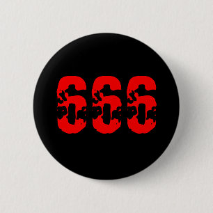 666 6 CM ROUND BADGE
