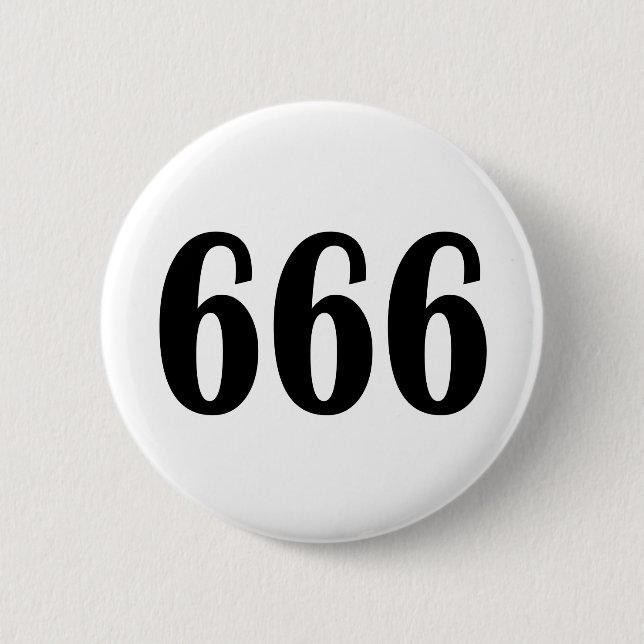 666 6 CM ROUND BADGE (Front)