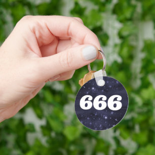 666 Angel Number Stars Higher Self Alignment Key Ring