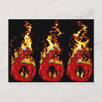 666 Blood & Fire Postcard