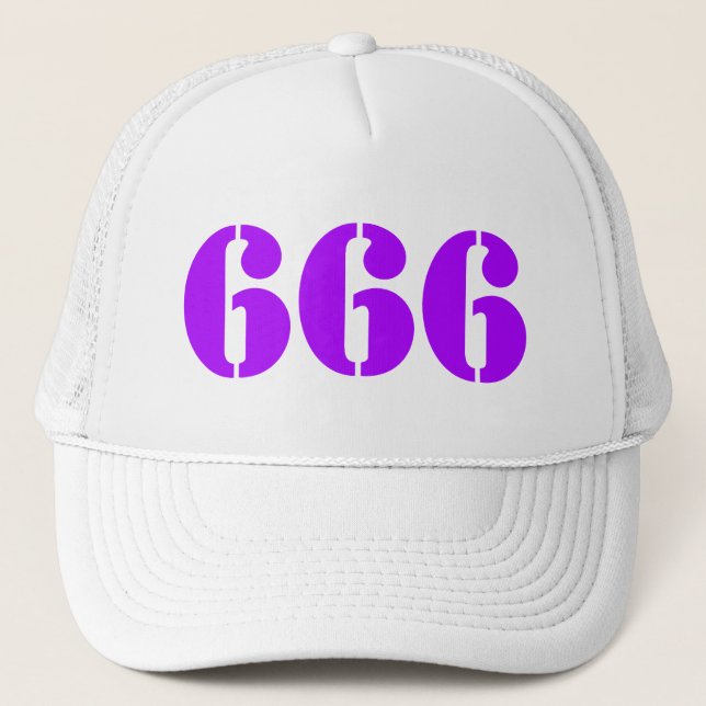 666 (purple) trucker hat (Front)