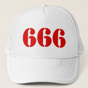 666 (red) trucker hat