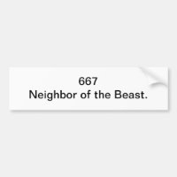 667 bumper sticker