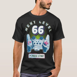 66 Birthday Gamer Next Level 66 Gaming Controller T-Shirt