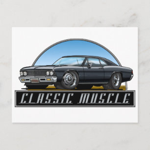 66 Chevelle Black Postcard