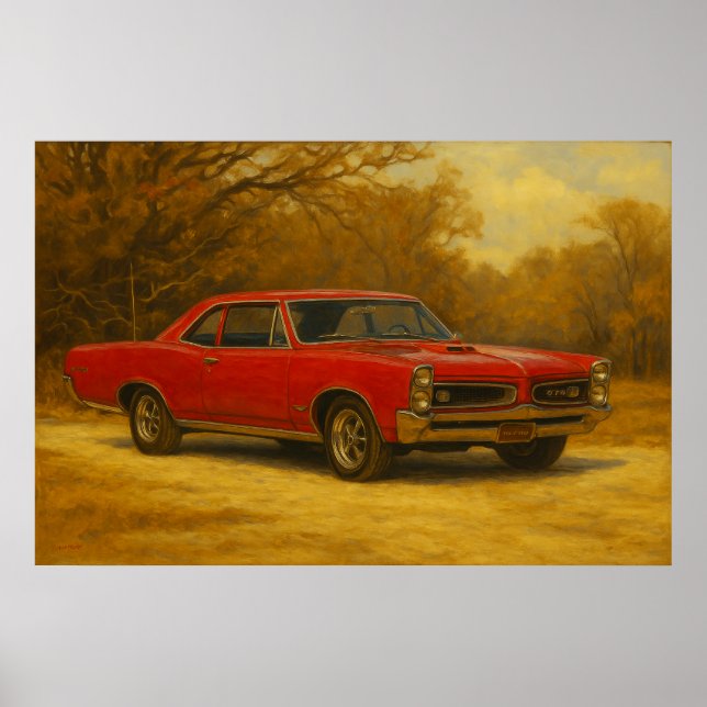 "66" GTO Muscle Car Poster (Front)