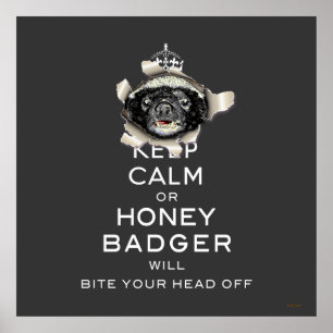 [66] Keep Calm or Honey Badger… Poster
