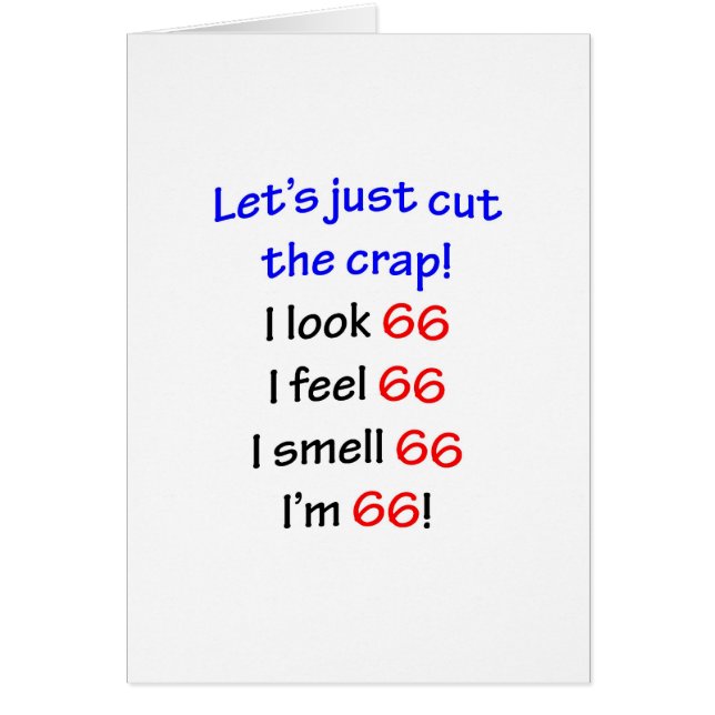 66  Let's cut the crap (Front)
