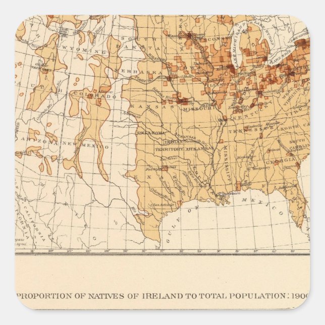 66 Natives Ireland 1900 Square Sticker (Front)