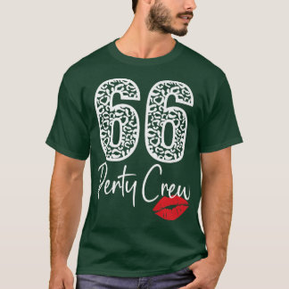 66 Party Crew Drinking Beer Gifts 66th Years Happy T-Shirt