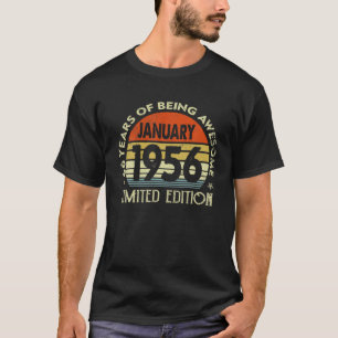 66 Year Old 66Th Birthday Gifts Vintage January 19 T-Shirt