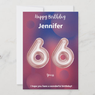 66 year old Happy Birthday card