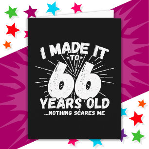 66 Year Old Sarcastic Meme Funny 66th Birthday Card