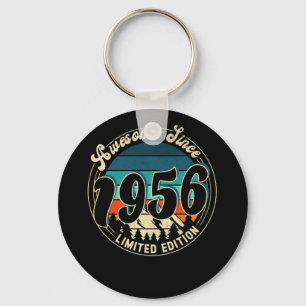 66 Year Old Vintage 66th Year Old Birthday 1956 Key Ring