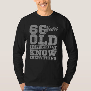 66 YEARS OLD 66 Birthday Gift Dad Knows Everything T-Shirt