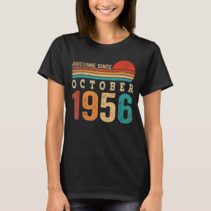 66 Years Old Awesome Since October 1956 66th Birth T-Shirt