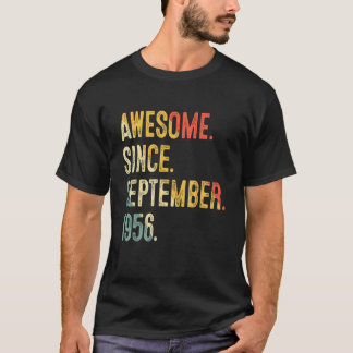 66 Years Old Awesome Since September 1956 66th Bir T-Shirt