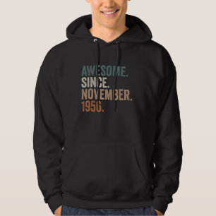 66 Years Old Gifts Awesome Since November 1956 66t Hoodie