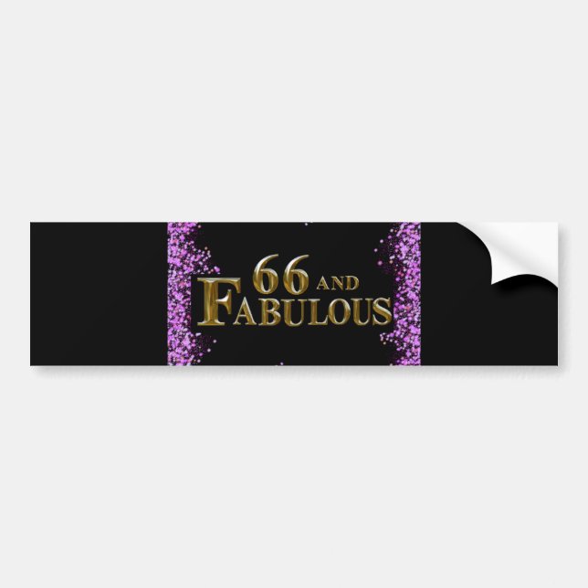 66th Birthday  Bumper Sticker (Front)