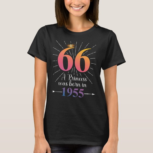 66th Birthday Gift 66 Years T-Shirt (Front)