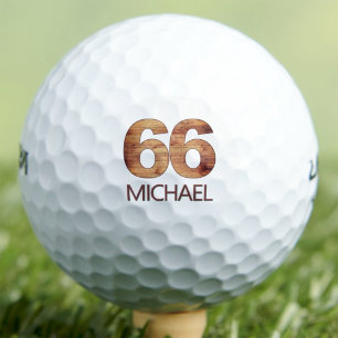 66th birthday golf balls 66 years golfer wood gift
