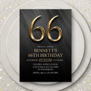 66th Birthday Invitation