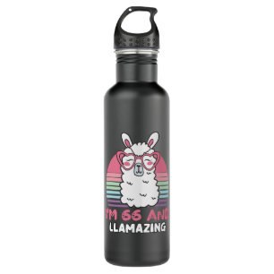 66th Birthday Llamazing Llama 66 Year Old Birthday 710 Ml Water Bottle
