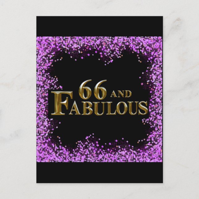 66th Birthday  Postcard (Front)