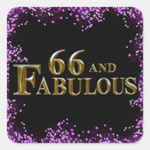 66th Birthday  Square Sticker