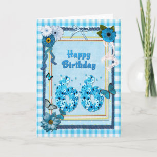 66th  Birthday with a scrapbook effect Card