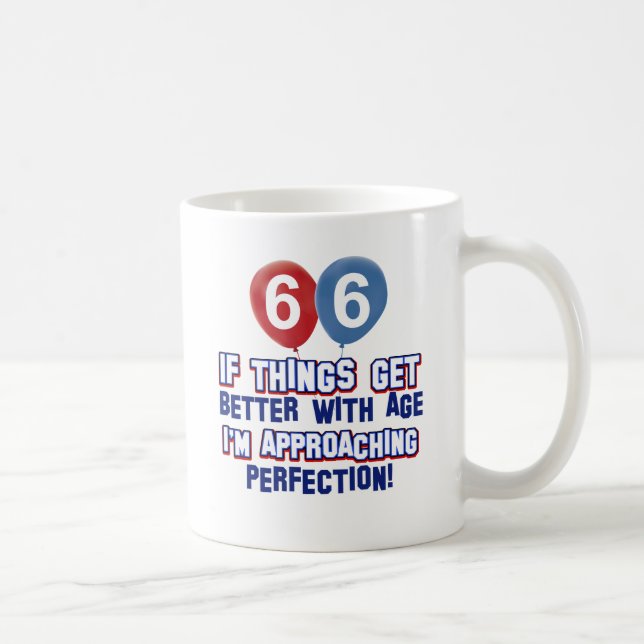 66th year old birthday design coffee mug (Right)