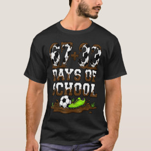 67 33 Days Of School Funny 100 Days Of School Socc T-Shirt