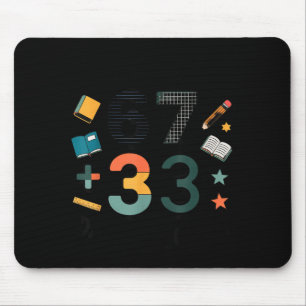 67 33 Days School Cool Graphic Art Mouse Pad