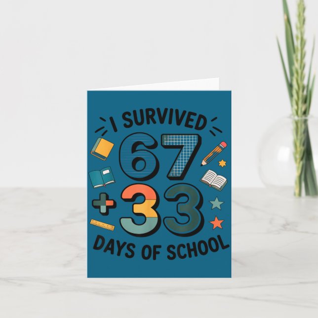 67 33 Days School Cool Illustration Card (Front)